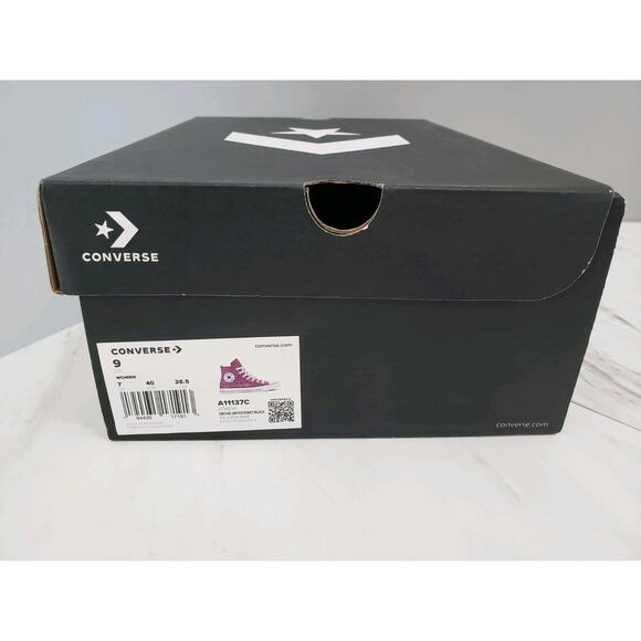 NEW Converse Chuck Taylor All Star Glitter Hi A11137C Orchid Abyss SNEAKER SHOES - Picture 7 of 8